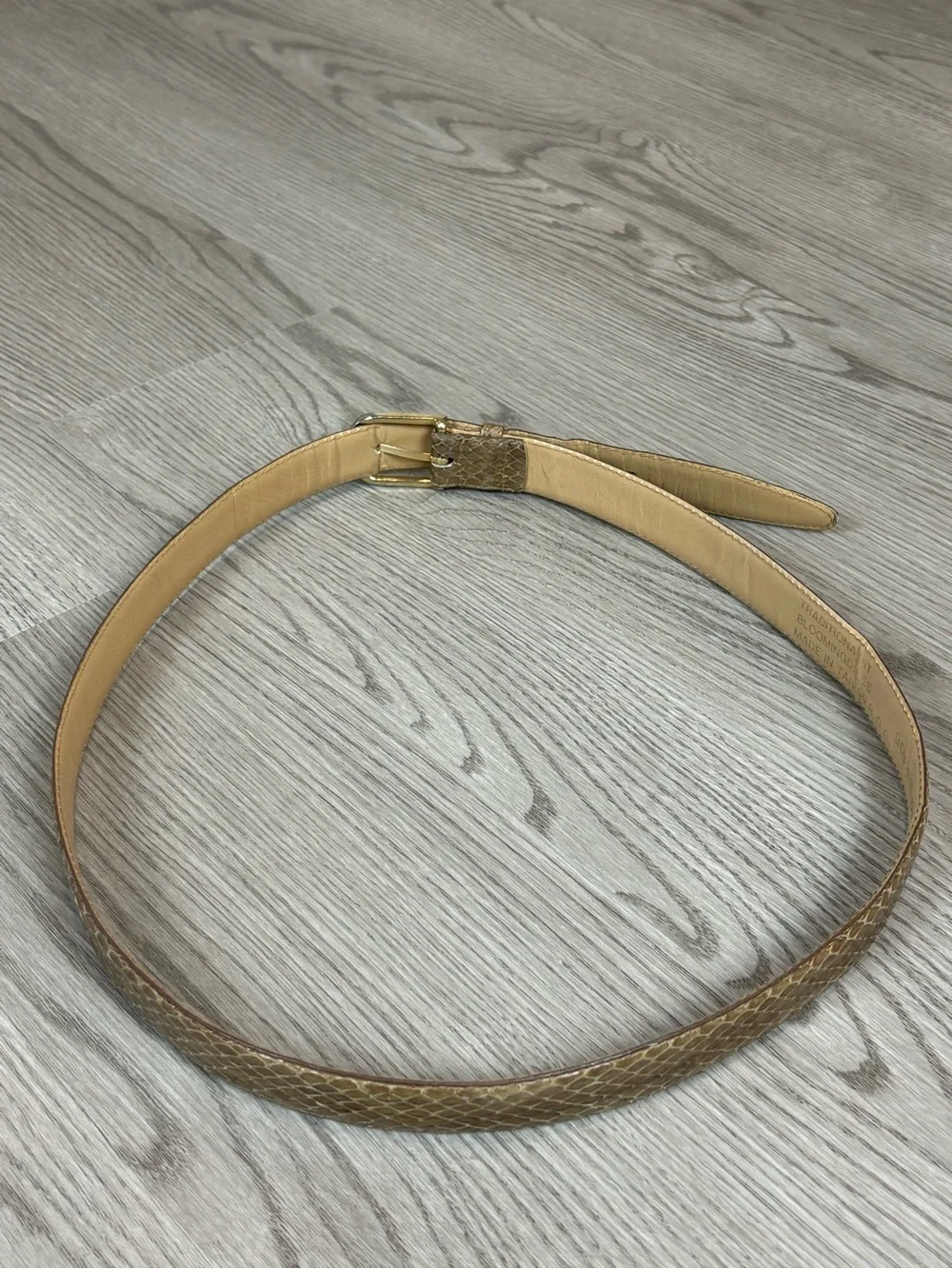 Bloomingdale's Genuine Snake W Full Grain Lining Belt